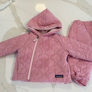 Patagonia coat and pants bundle 12-18months